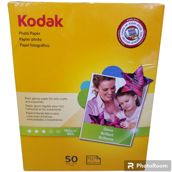 Kodak Picture Paper 8.5x11 Gloss 50 Sheets Inkjet Printer Photo NEW Sealed - Picture 1 of 2